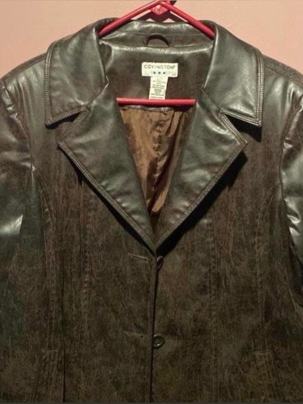 Covington Distressed Brown Soft Leather Jacket